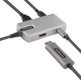 StarTech.com USB C Multiport Adapter, USB Type-C naar 4K 60Hz HDMI 2.0, 100W Power Delivery Pass-through, 3-Port 10Gbps USB Hub, Compacte USB C Mini Dock, 25cm Kabel