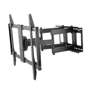 Manhattan Wandbeugel voor TV’s en monitoren (Volledig Verstelbaar), voor schermen 37–100", VESA-compatibiliteit: van 200x200 tot 900x600 mm (controleer de afmetingen van de vier montagegaten aan de achterzijde), max 80 kg, zwart