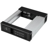 StarTech.com 5.25" naar 3.5" Harde Schijf Hot Swap Bay - Zonder tray - Voor 3.5" SATA/SAS schijven - Aluminium - SAS/ SATA Backplane