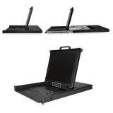 StarTech.com 8 port KVM Rack Console met 1,8m Lange Kabels, Geïntegreerde KVM Switch met 17" LCD Scherm, Universele 1U LCD KVM Console, OSD KVM, Duurzaam 50000 MTBF, USB + VGA Support, QWERTY Keyboard