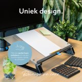 R-Go Tools Documenthouder R-Go Read2Write, voor lezen en schrijven, ergonomisch, met soft foam polssteun, mat acrylaat
