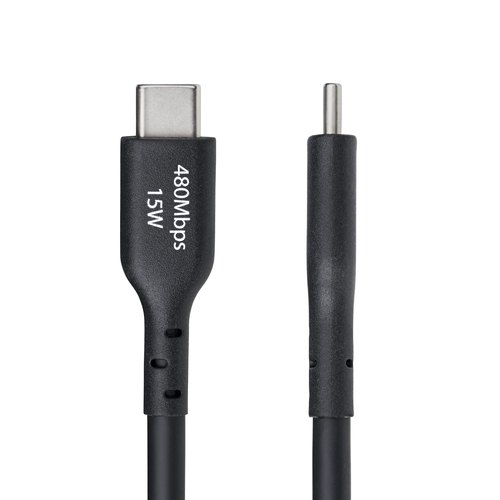 StarTech.com 4m USB-A naar USB-C Laadkabel, USB-A naar USB Type-C Oplaadkabel, Opladen & Synchroniseren, Fast Charge 3A, USB 2.0 Data Transfer Kabel, TPE Mantel, Zwart