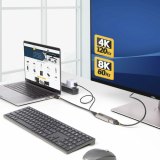 StarTech.com 30cm HDMI naar DisplayPort Adapter Kabel, 8K 60Hz, Actieve HDMI 2.1 naar DP 1.4 Video Converter, HDCP 1.4/2.1/2.2/2.3, DSC 1.2a, USB Bus Powered met Meegeleverde Kabel