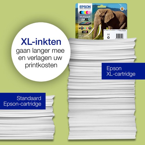 Epson Elephant 24XL Olifant Claria Photo HD afzonderlijke cyaan inkt