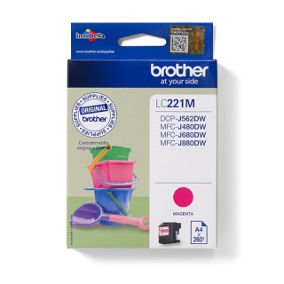 Brother LC221M inktcartridge 1 stuk(s) Origineel Magenta