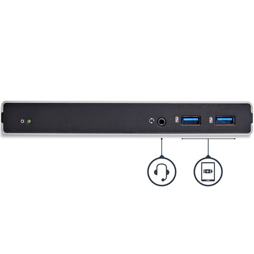 StarTech.com Dual-monitor USB 3.0 docking station met DVI en verticale standaard