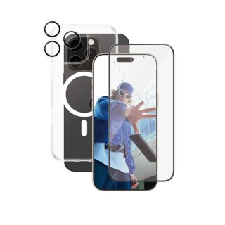PanzerGlass ® | CARE by ® Flagship 3-in-1 Bundle iPhone 16 Pro Max Doorzichtige schermbeschermer Apple 1 stuk(s)