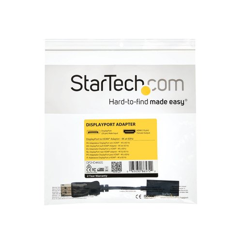 StarTech.com DisplayPort naar HDMI adapter UHD 4K 60Hz