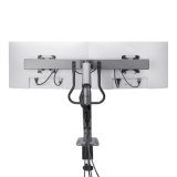StarTech.com Dual Monitor Arm met Crossbar voor Bureau, Tot 27 inch Schermen, VESA 75x75/100x100, Max 15kg, C-klem, Volledig Scharnierend, Arm met Veermechanisme, TAA