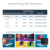 StarTech.com 23,8 inch 16:9 Computer Monitor Privacy Filter, Hangend Acryl Security Filter, Snel te installeren Privacy Screen, Monitor Screen Protector, +/- 30 Graden Kijkhoek, Glanzend