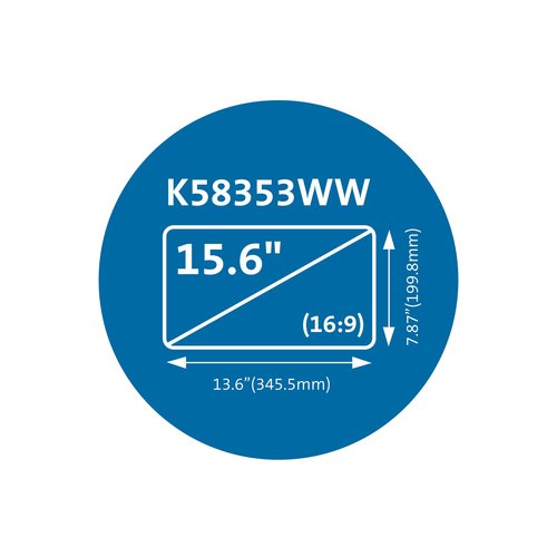 Kensington MagPro-privacyschermfilter met magneetstrip voor laptops van 15,6" (16:9)