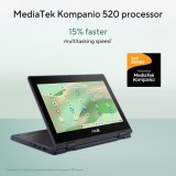 ASUS Chromebook CZ11 Flip CZ1104FM4A-NS0199 MediaTek Kompanio Kompanio 540 29,5 cm (11.6") Touchscreen HD 4 GB LPDDR4x-SDRAM 64 GB eMMC Wi-Fi 7 (802.11be) ChromeOS Grijs AZERTY Belgisch