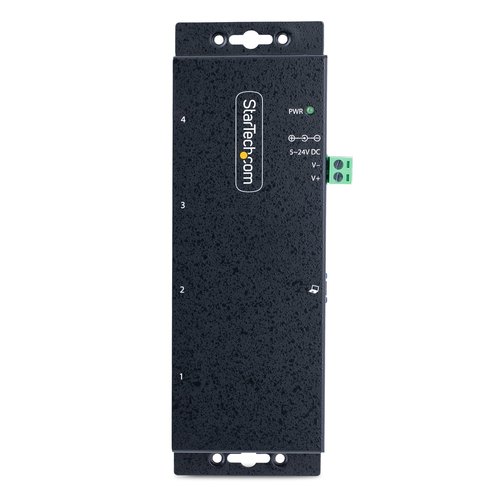 StarTech.com 4-Port Industrial USB 3.0 Hub, 5Gbps, Rugged USB Hub met ESD en Overspanningsbeveiliging, DIN/Wand/Bureau Monteerbare USB-A Hub, USB Expander met Vergrendelbare Poorten, Heavy Duty