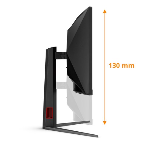 AOC G4 CU34G4 computer monitor 86,4 cm (34") 3440 x 1440 Pixels Wide Quad HD LED Zwart, Rood