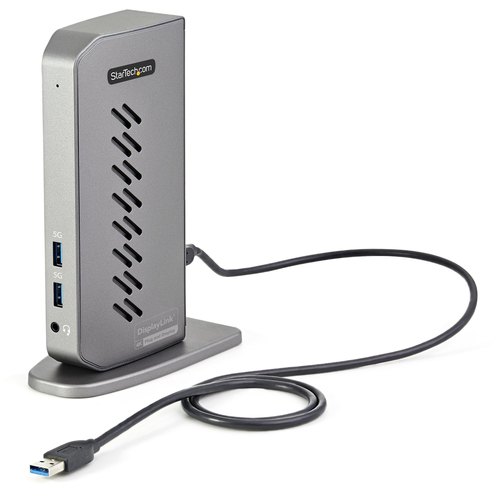 StarTech.com USB-C USB-A Dock - Hybride Universeel USB 3.0 Docking Station voor USB-C of USB-A Laptop - Dual Monitor 4K 60Hz HDMI/DisplayPort - 6x USB-A, GbE - USB 5Gbps - Windows/Mac