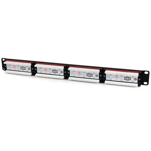 StarTech.com 24-poorts 1U in een rek te monteren Cat 6 110 patchpaneel