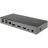StarTech.com USB C Dock - Triple 4K Monitor USB Type-C Docking Station - 100W Power Delivery - DP 1.4 Alt Mode & DSC, 2x DisplayPort 1.4/HDMI 2.0 - 6xUSB (2x 10Gbps), SD - Windows/Chrome