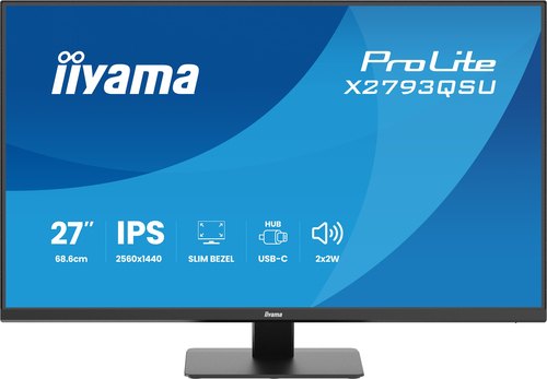 iiyama ProLite X2793QSU-B1 computer monitor 68,6 cm (27") 2560 x 1440 Pixels Quad HD LED Zwart