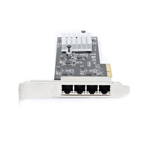StarTech.com 4-Port 2.5Gbps NBASE-T PCIe Netwerkkaart, Intel I225-V, Quad-Port Computer Ethernet Adapter, Multi-Gigabit NIC, PCI Express Server LAN Kaart, Desktop Ethernet Interface