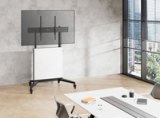 Manhattan Trolley voor tv’s en monitoren van 60–100 inch, gereedschapsloze hoogteverstelling van 1240 tot 1560 mm, VESA 200x200 tot 1000x600 mm, max. 80 kg, controleer de vier montagegaten aan de achterzijde van het scherm