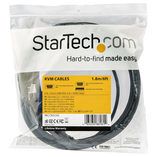 StarTech.com 4,5 m USB KVM kabel voor rackmonteerbare consoles