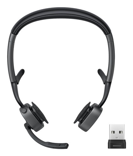 SHOKZ OpenMeet2 UC Headset Draadloos Open-ear Kantoor/callcenter Bluetooth Zwart