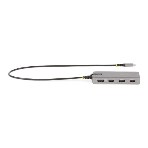 StarTech.com USB-C Triple Monitor Multiport Adapter, Dual 4K 60Hz + 4K 30Hz HDMI & DisplayPort, 3-Port USB Hub, 10Gbps, 100W PD Pass-Through, GbE, Travel Dock, Windows & ChromeOS