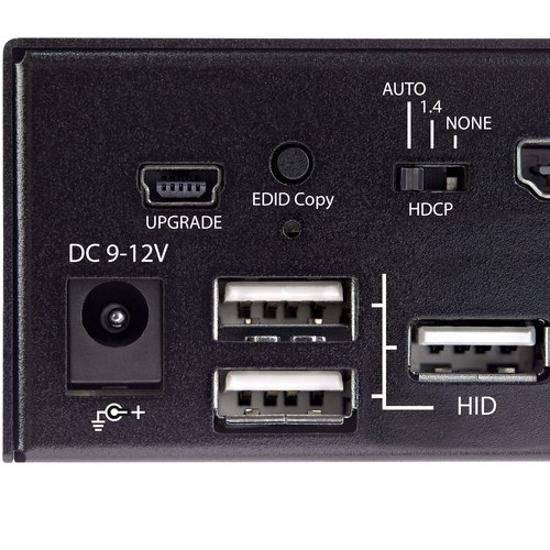 StarTech.com 2 Port Single Monitor KVM HDMI Switch, 4K 60Hz Ultra HD HDR, Desktop Hub 4K HDMI 2.0 KVM Schakelaar met 2x USB 3.0 (5Gbps) & 4x USB 2.0 HID, Audio, Hotkey Switching, TAA