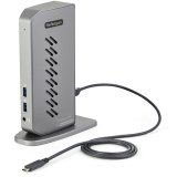 StarTech.com USB-C USB-A Dock - Hybride Universeel USB 3.0 Docking Station voor USB-C of USB-A Laptop - Dual Monitor 4K 60Hz HDMI/DisplayPort - 6x USB-A, GbE - USB 5Gbps - Windows/Mac