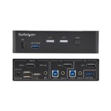 StarTech.com 2-Port DisplayPort KVM Switch, 4K 60Hz, DP 1.2, HDCP 1.4, EDID Beheer, 2-Port USB 3.0 Hub, 4x USB HID Poorten, TAA Compliant