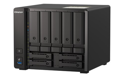 QNAP TS-H973AX NAS Tower Ryzen Embedded V1500B 8 GB DDR4 0 TB QuTS hero Zwart
