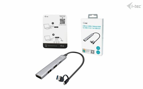 i-tec USB-C/USB-A Metal HUB 1x USB 3.0 + 3x USB 2.0