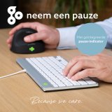 R-Go Tools Ergonomisch toetsenbord R-Go Compact Break, compact toetsenbord met pauzesoftware, QWERTY (US), bedraad, wit