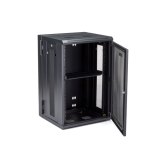 StarTech.com 4 Post 18U Wandmonteerbare Netwerkkast met 1U Schap, 19" Scharnierende Patchkast voor Data/AV/Electronica/Computer Apparatuur, Veelzijdig Geventileerd Server Rack, Vergrendelbaar
