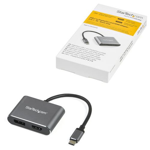 StarTech.com USB-C multiport video adapter - HDMI of DisplayPort - 4K 60Hz