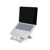 R-Go Tools Laptopstandaard R-Go Riser Flexible, verstelbare inklapbare laptopverhoger, ergonomisch, Hylite aluminium, zilver