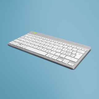 R-Go Tools Ergonomisch toetsenbord R-Go Compact Break, compact toetsenbord met pauzesoftware, QWERTZ (CH), Bluetooth, wit