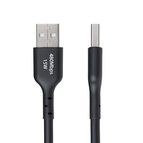 StarTech.com 4m USB-A naar USB-C Laadkabel, USB-A naar USB Type-C Oplaadkabel, Opladen & Synchroniseren, Fast Charge 3A, USB 2.0 Data Transfer Kabel, TPE Mantel, Zwart