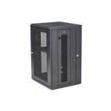 StarTech.com 4 Post 18U Wandmonteerbare Netwerkkast met 1U Schap, 19" Scharnierende Patchkast voor Data/AV/Electronica/Computer Apparatuur, Veelzijdig Geventileerd Server Rack, Vergrendelbaar