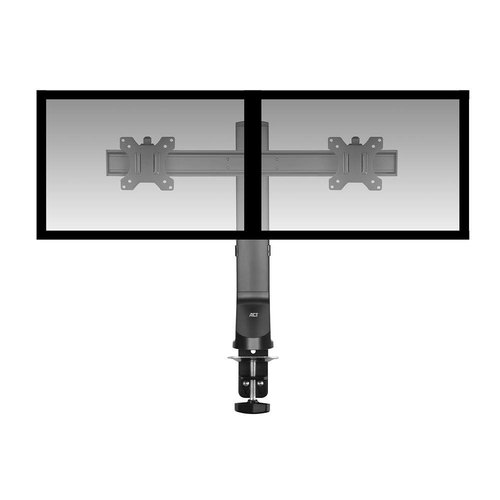 ACT Monitorarm 27" office, crossbar, 2 schermen, eenvoudig in hoogte verstelbaar