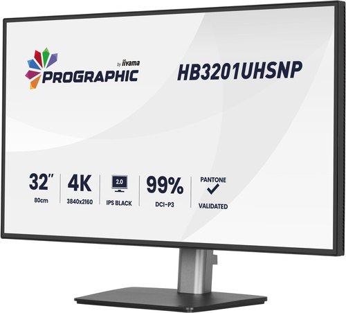 iiyama ProGraphic HB3201UHSNP-B1 computer monitor 80 cm (31.5") 3840 x 2160 Pixels 4K Ultra HD Zwart