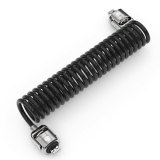 Compulocks Dual Head Coiled Cable Keyed Lock kabelslot Zwart