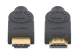 Manhattan HDMI-kabel 4K@60Hz met Ethernet, CL3 voor installatie in muren, 10 m, voor ALLE 4K- en 1080p/HD-toepassingen, zwart, Premium High Speed, levenslange garantie, dezelfde 4K@60Hz-prestaties als HD2MM10MA (CL2)