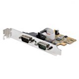 StarTech.com 2-Port PCI Express Seriële Interface Kaart, Dual Port PCIe naar RS232 (DB9) Seriële Kaart, 16C1050 UART, Low/Full Profile Beugels, COM Retentie, Voor Windows/Linux