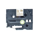 Brother TZE-R254 labelprinter-tape Goud op wit