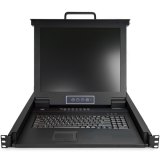 StarTech.com 16 port KVM Rack Console met 1,8m Lange Kabels, Geïntegreerde KVM Switch met 17" LCD Scherm, Universele 1U LCD KVM Console, OSD KVM, Duurzaam 50000 MTBF, USB + VGA Support, QWERTY Keyboard