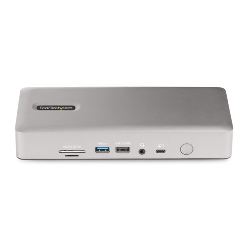 StarTech.com Universeel USB4 & Thunderbolt 4 Docking Station, Quad Display op Windows, Dual Display op MacBook, HDMI DP Dock met 100W Laptop Charging
