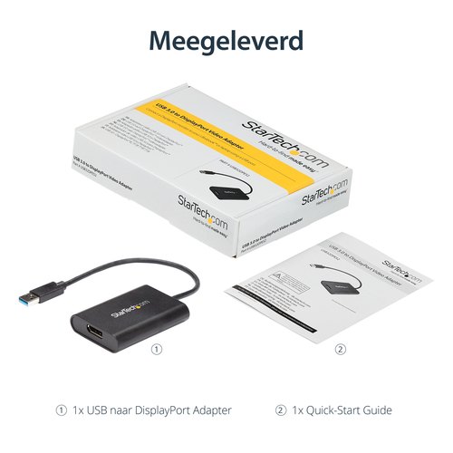 StarTech.com USB 3.0 naar DisplayPort Adapter, 4K 30Hz, USB-A naar Single DP Monitor, Externe Video & Graphische Kaart, USB Video Adapter Converter, Enkel Windows