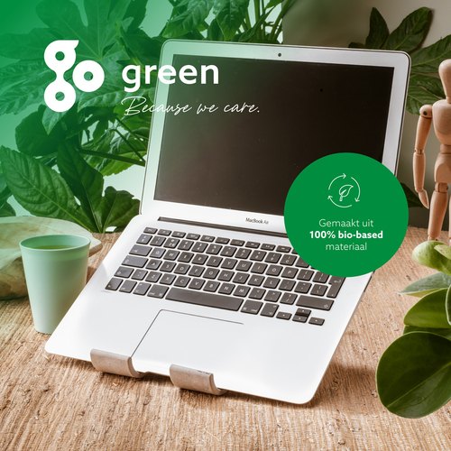 R-Go Tools Laptop- en tabletstandaard R-Go Treepod, ergonomisch en modulair, verstelbaar, biobased