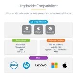 StarTech.com Universeel USB4 & Thunderbolt 4 Docking Station, Quad Display op Windows, Dual Display op MacBook, HDMI DP Dock met 100W Laptop Charging